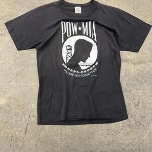 Vintage 80s POW MIA Graphic Shirt Size Small